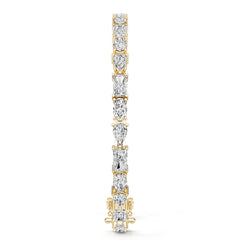 10K Gold Semi Mount Bracelet Setting Emerald Em 7x5mm Moissanite Accent Syz Jewelry