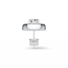 Sterling Silver Semi Mount Earrings Setting Round RD 5x5mm - Syzjewelry