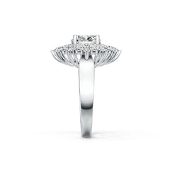 Sterling Silver Semi Mount Ring Setting RD 8x8mm with White Topaz DHJ