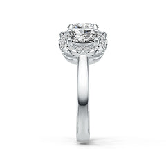 Sterling Silver Semi Mount Ring Setting Oval OV 6X4mm with White Topaz Syzjewelry