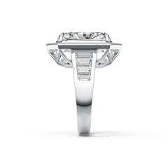 Sterling Silver Semi Mount Ring Setting Emerald OCT 15x13mm DHJ