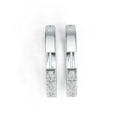 Platinum Semi Mount Earrings Setting Round RD 4x4mm DHJ