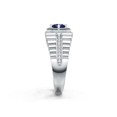 Men's Sterling Silver Semi Mount Ring Setting Round RD 6x6mm DHJ