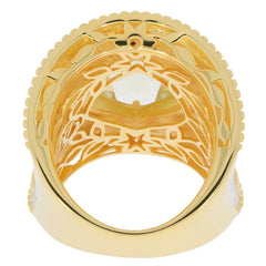 14K Gold Semi Mount Ring Setting Cab Cushion CU 12X12mm Diamond Accent Syzjewelry