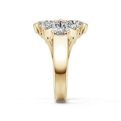 18K Gold Semi Mount Ring Setting Round Ro 8x5mm Diamond Accent Syz Jewelry