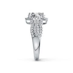 Sterling Silver Semi Mount Ring Setting Oval OV 9X7mm White Topaz DHJ