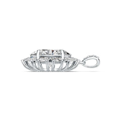14K Gold Semi Mount Pendant Setting Oval OV 14X10mm Diamond Accent DHJ