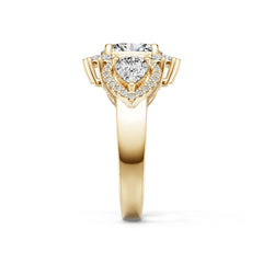 Platinum Semi Mount Ring Setting Oval Ov 8x6mm Diamond Accent Syz Jewelry