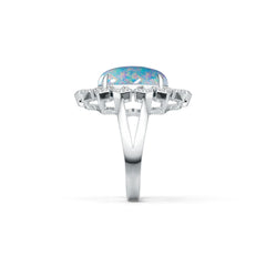 Sterling Silver Semi Mount Ring Setting Oval OV 14x10mm Flower Theme Syzjewelry