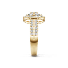 10K Gold Semi Mount Ring Setting Round Ro 3x3mm Moissanite Accent Syz Jewelry