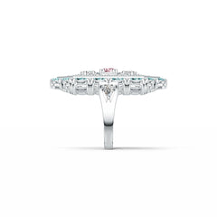 Sterling Silver Semi Mount Ring Setting Round RD 5x5mm PE 4x2mm DHJ