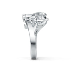 Sterling Silver Semi Mount Ring Setting Round Ro 6x6mm DHJ