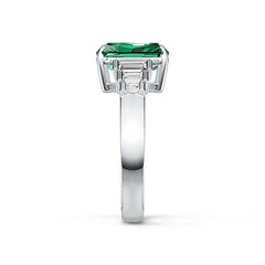 Sterling Silver Semi Mount Ring Setting Emerald OCT 10x8mm Syzjewelry