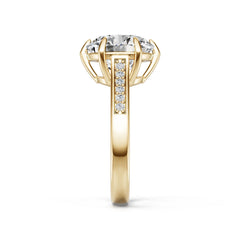 Platinum Semi Mount Ring Setting Round Ro 11x11mm Diamond Accent Syz Jewelry