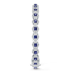 18K Gold Semi Mount Bracelet Setting Round Ro 3x3mm Syz Jewelry