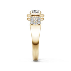 18K Gold Semi Mount Ring Setting Round Ro 6x6mm Diamond Accent Syz Jewelry