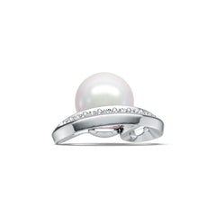 Sterling Silver Semi Mount Pendant Setting Round RD 8.5mm with White Topaz DHJ