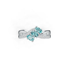 10K Gold Semi Mount Ring Setting Oval OV 5x3mm Moissanite Accent DHJ