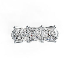 18K Gold Semi Mount Ring Setting Princess SQ 5.5X5.5mm DHJ