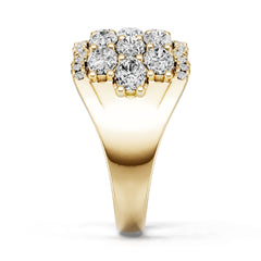 14K Gold Semi Mount Ring Setting Oval Ov 4x3mm Diamond Accent Syz Jewelry