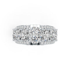 10K Gold Semi Mount Ring Setting Oval OV 8X6mm OV 6X4mm Moissanite Accent DHJ