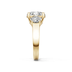 14K Gold Semi Mount Ring Setting Round Ro 6x6mm Diamond Accent Syz Jewelry
