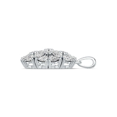Sterling Silver Semi Mount Pendant Setting Trillion TR 4X4mm DHJ