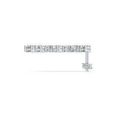 Sterling Silver Semi Mount Earrings Setting Oval OV 5X4mm with White Topaz DHJ