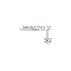 14K Gold Semi Mount Earrings Setting Oval OV 4X3mm Diamond Accent DHJ