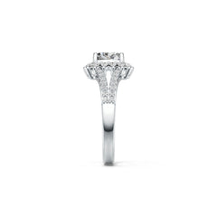 Sterling Silver Semi Mount Ring Setting Oval OV 7X5mm Halo DHJ