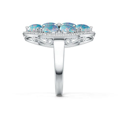 Platinum Semi Mount Ring Setting Round Ro 6x6mm Syz Jewelry