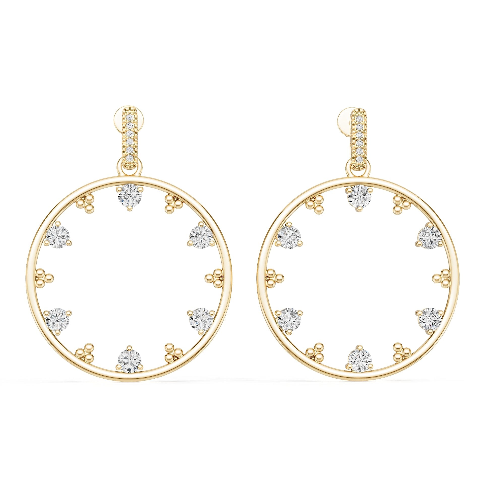 Sterling Silver Semi Mount Earrings Setting Round Ro 6x6mm DHJ
