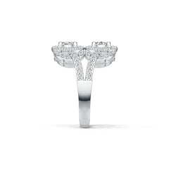 Sterling Silver Semi Mount Ring Setting Oval OV 7X5mm with White Topaz - Syzjewelry