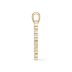 14K Gold Semi Mount Pendant Setting Round Ro 6x6mm Syz Jewelry