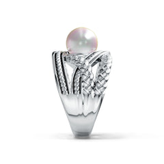 Sterling Silver Semi Mount Ring Setting Round RD 9x9mm DHJ