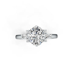 Platinum Semi Mount Ring Setting Oval OV 10X8mm M0075DK21205R Diamond Accent Syzjewelry