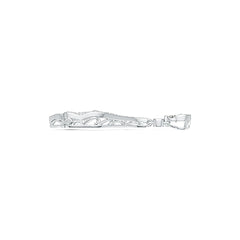 18K Gold Semi Mount Pendant Setting Oval OV 6X4mm Diamond Accent DHJ