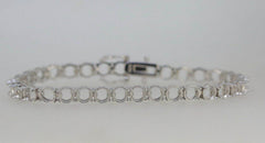 Platinum Semi Mount Tennis Bracelet Setting Round RD 5x5mm Syzjewelry
