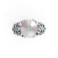 Platinum Semi Mount Ring Setting Round RD 10.5mm with Diamond Accent DHJ