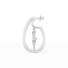 Sterling Silver Semi Mount Earrings Setting Pear PE 12X8mm DHJ