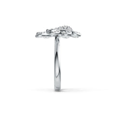 Sterling Silver Ring with White Topaz or Moissanite Octopus Theme DHJ