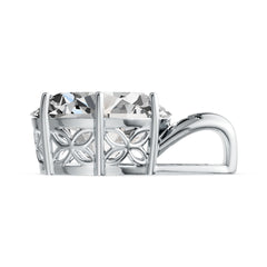 14K Gold Semi Mount Pendant Setting Oval OV 16X12mm Diamond Accent DHJ
