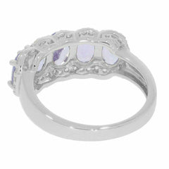 Platinum Semi Mount Ring Setting Oval OV 6X4mm Diamond Accent DHJ