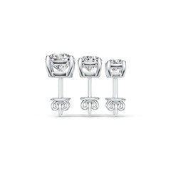 Sterling Silver Semi Mount Earrings Setting Round RD 6x6mm RD 5X5mm RD 4X4mm DHJ