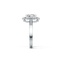 Sterling Silver Semi Mount Ring Setting Round RD 8X8mm MQ 6X3mm DHJ