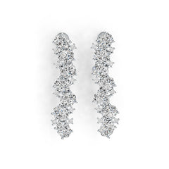 10K Gold Semi Mount Earrings Setting Oval OV 5X4mm with Moissanite Accent DHJ
