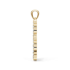 14K Gold Semi Mount Pendant Setting Square Sq 2x1mm Syz Jewelry