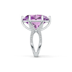 Sterling Silver Semi Mount Ring Setting Oval OV 24X18mm DHJ