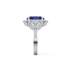 Platinum Semi Mount Ring Setting Oval Ov 12x8mm Syzjewelry