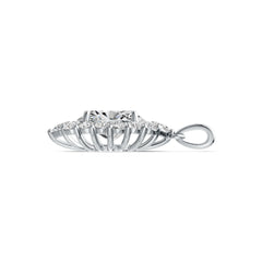 14K Gold Semi Mount Pendant Setting Oval OV 11X9mm Diamond Accent DHJ
